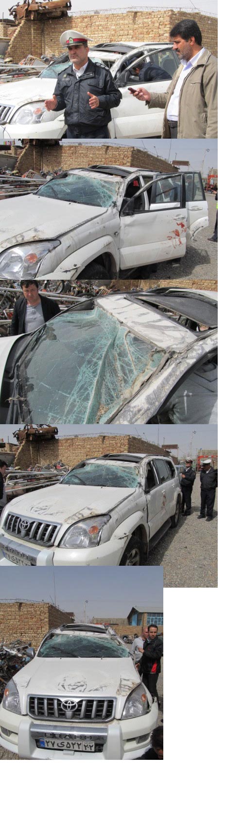 اولین تصاویر از خودرو واژگون شده علی دایی
